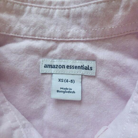 Amazon Essentials Pink Short Sleeve Button-up Shirt - Picture 4 of 6